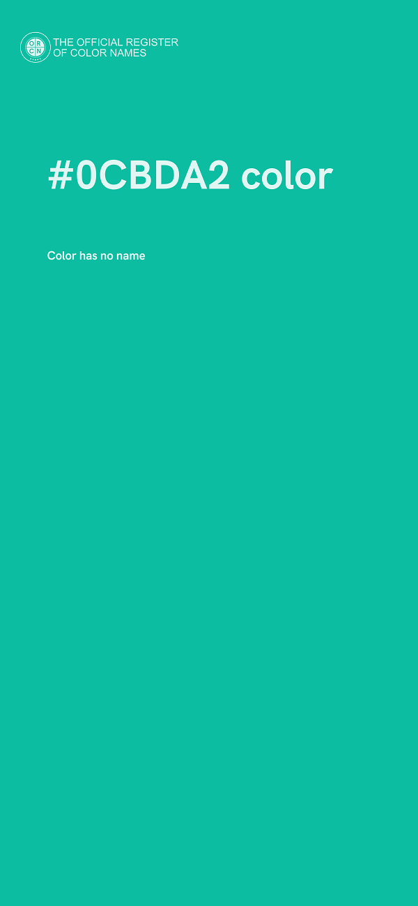#0CBDA2 color image
