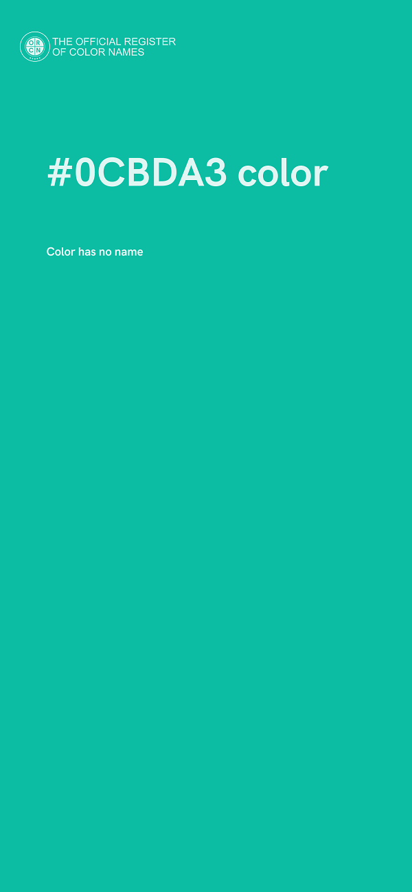 #0CBDA3 color image