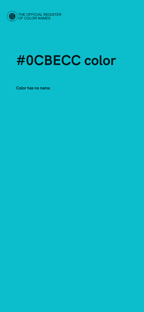 #0CBECC color image