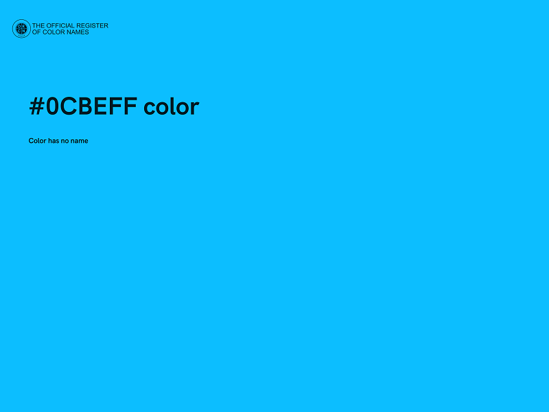 #0CBEFF color image