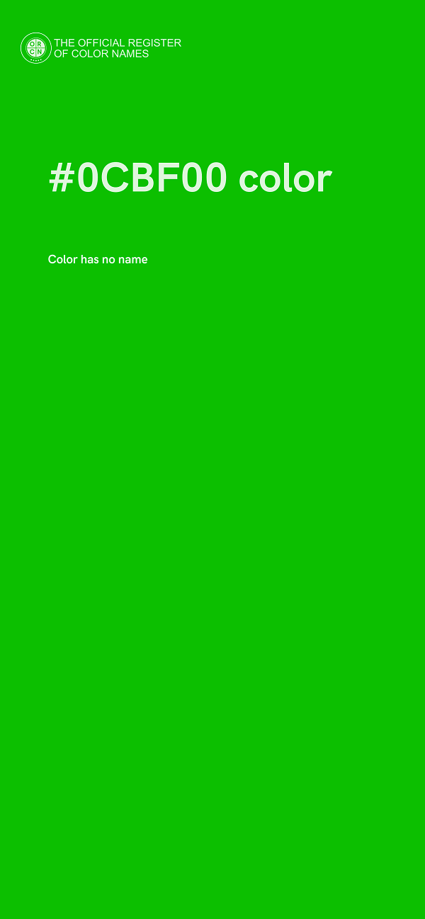 #0CBF00 color image