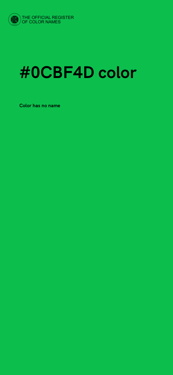 #0CBF4D color image