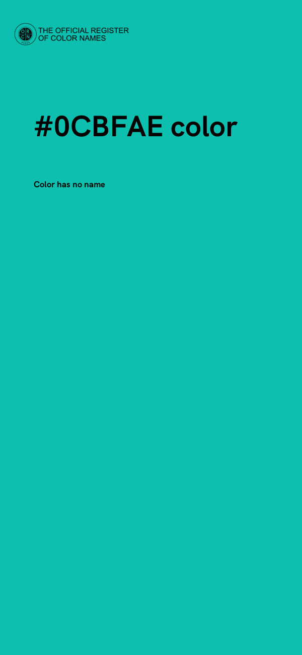 #0CBFAE color image