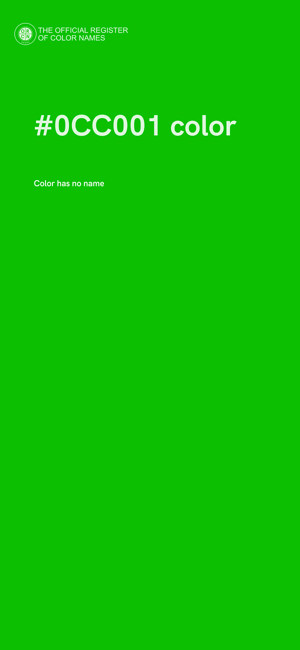 #0CC001 color image