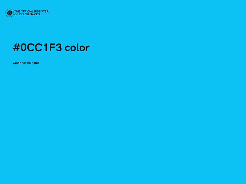 #0CC1F3 color image