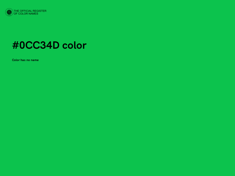 #0CC34D color image