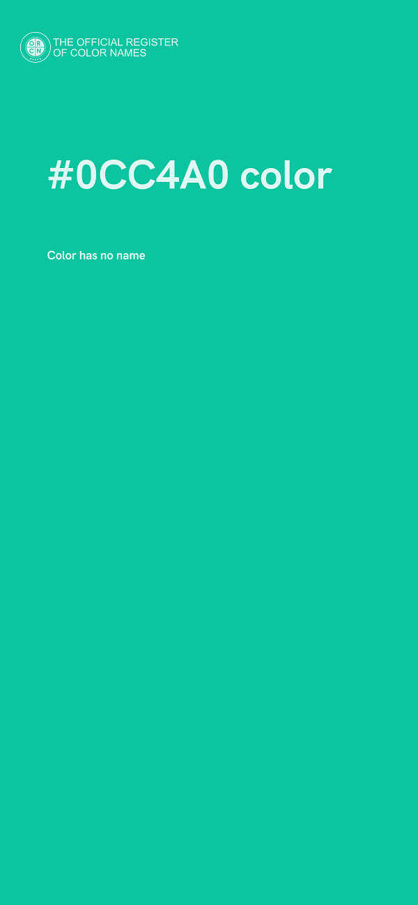 #0CC4A0 color image