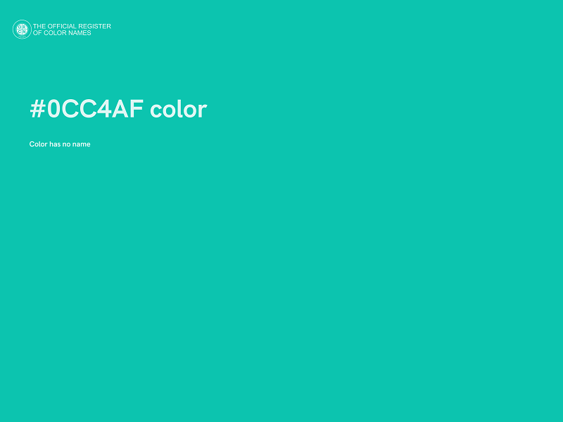 #0CC4AF color image