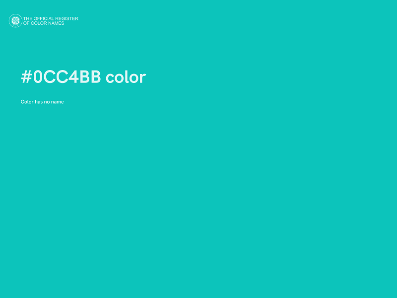 #0CC4BB color image