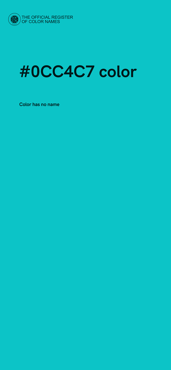 #0CC4C7 color image
