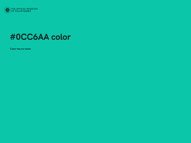 #0CC6AA color image