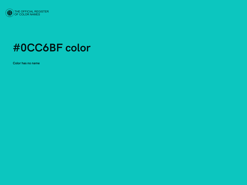 #0CC6BF color image