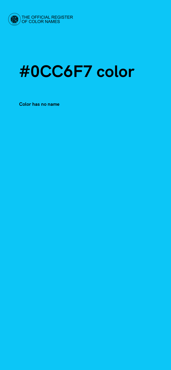 #0CC6F7 color image