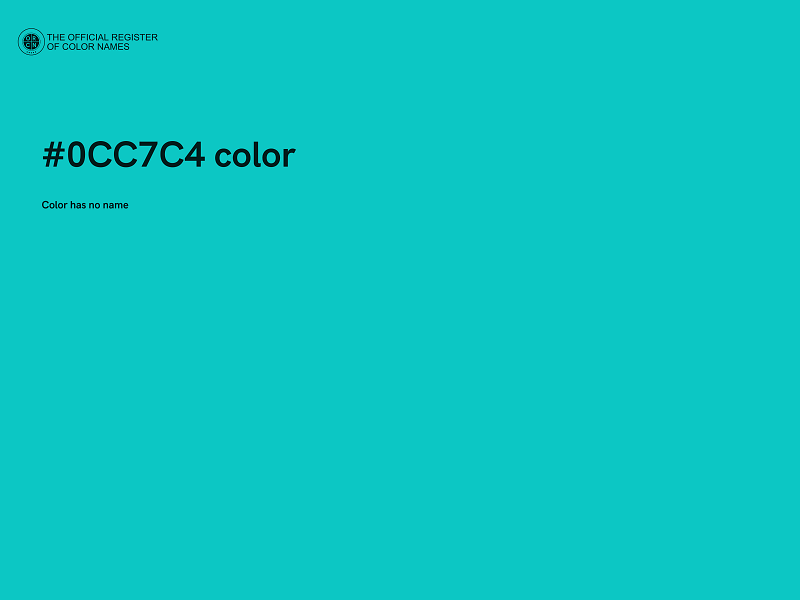 #0CC7C4 color image