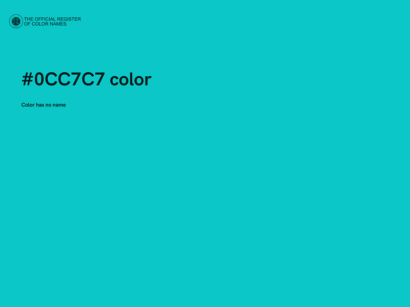 #0CC7C7 color image