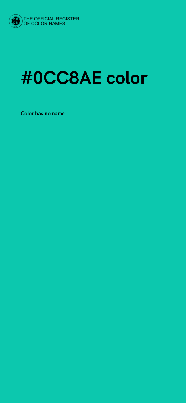 #0CC8AE color image