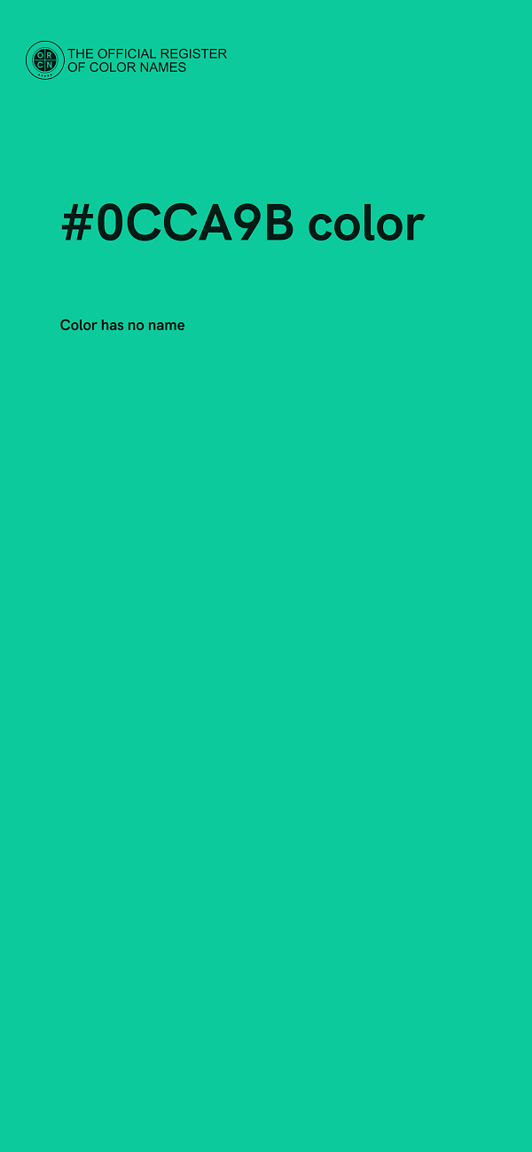 #0CCA9B color image