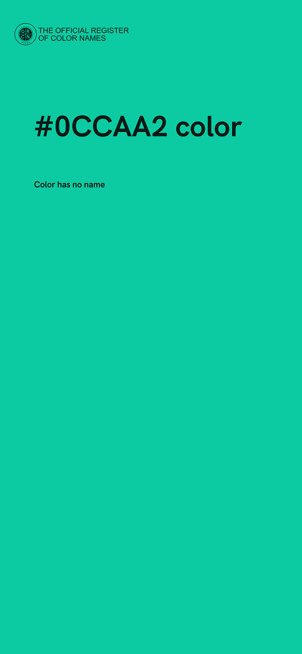#0CCAA2 color image