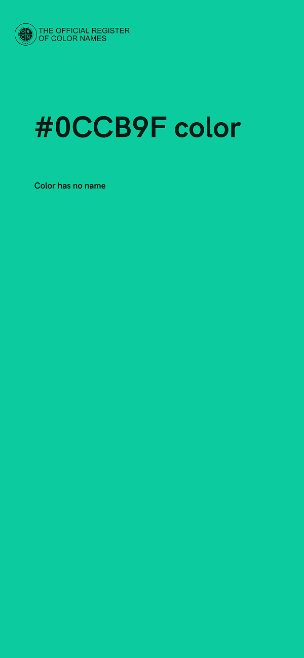 #0CCB9F color image
