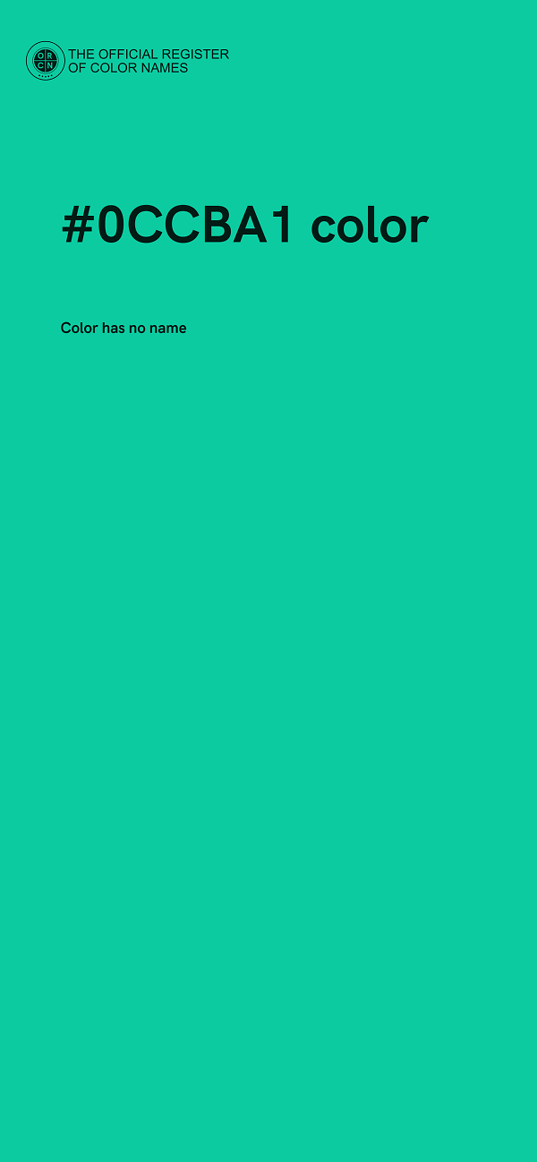 #0CCBA1 color image