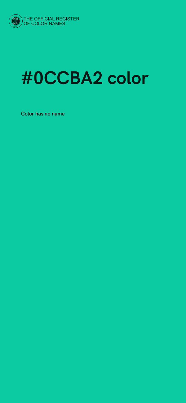 #0CCBA2 color image