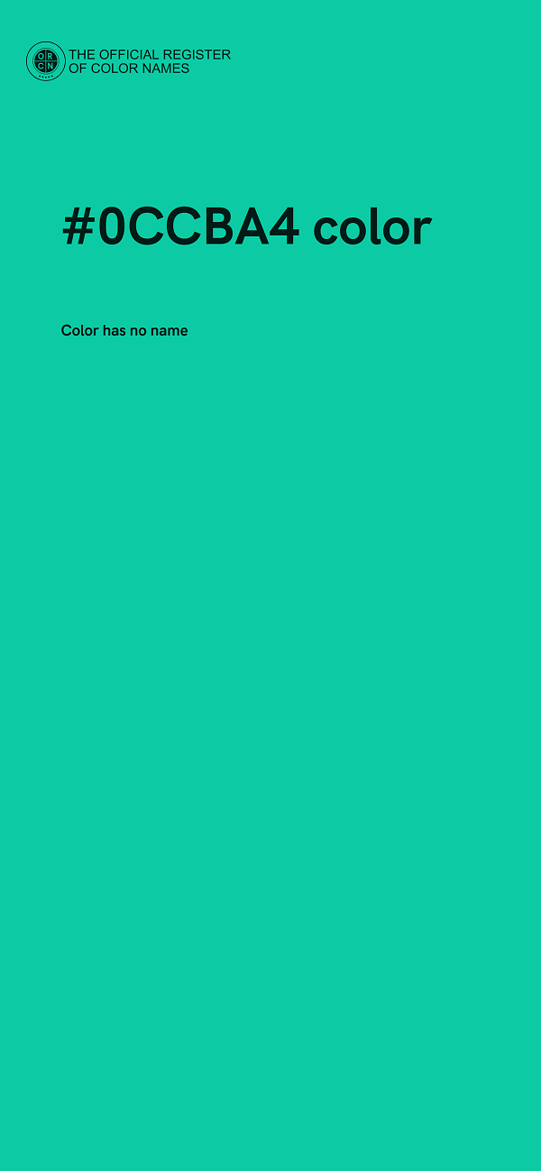 #0CCBA4 color image