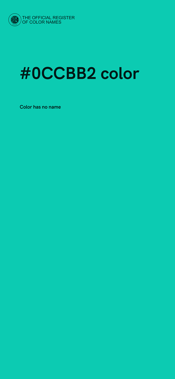 #0CCBB2 color image