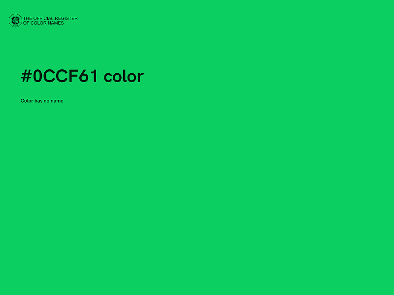 #0CCF61 color image