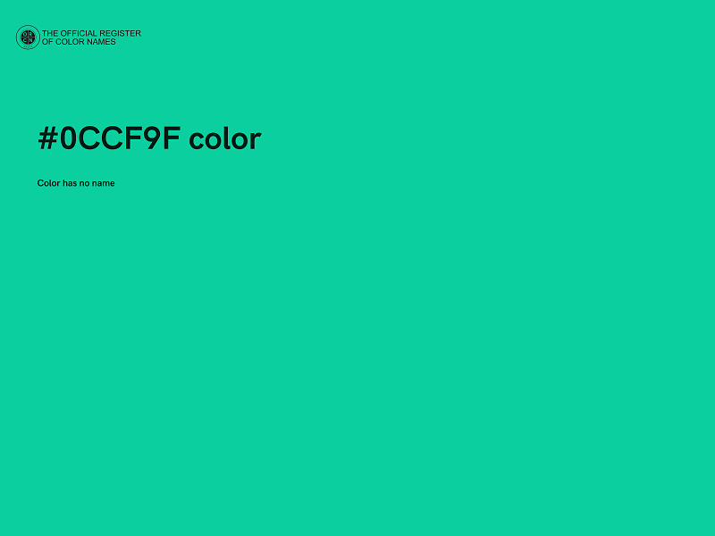 #0CCF9F color image