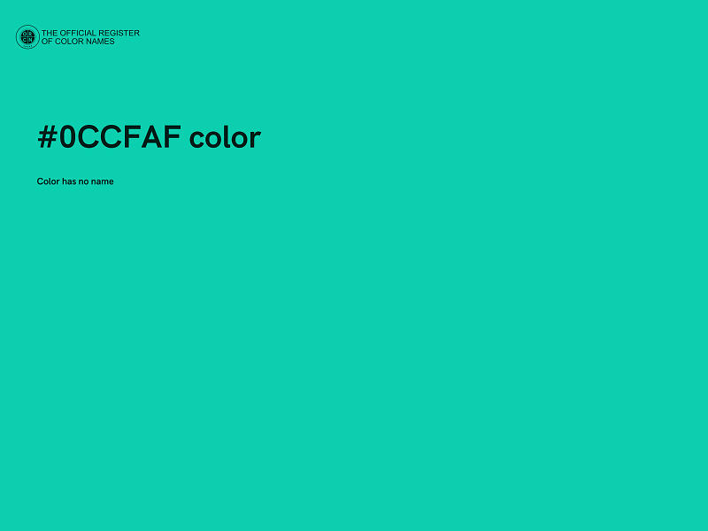 #0CCFAF color image