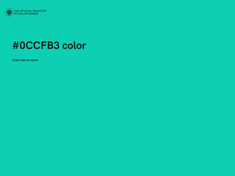 #0CCFB3 color image