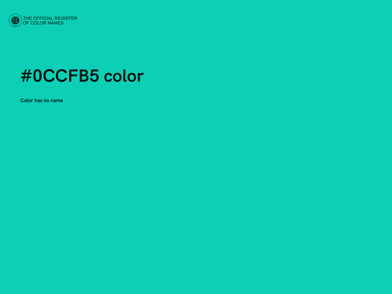 #0CCFB5 color image