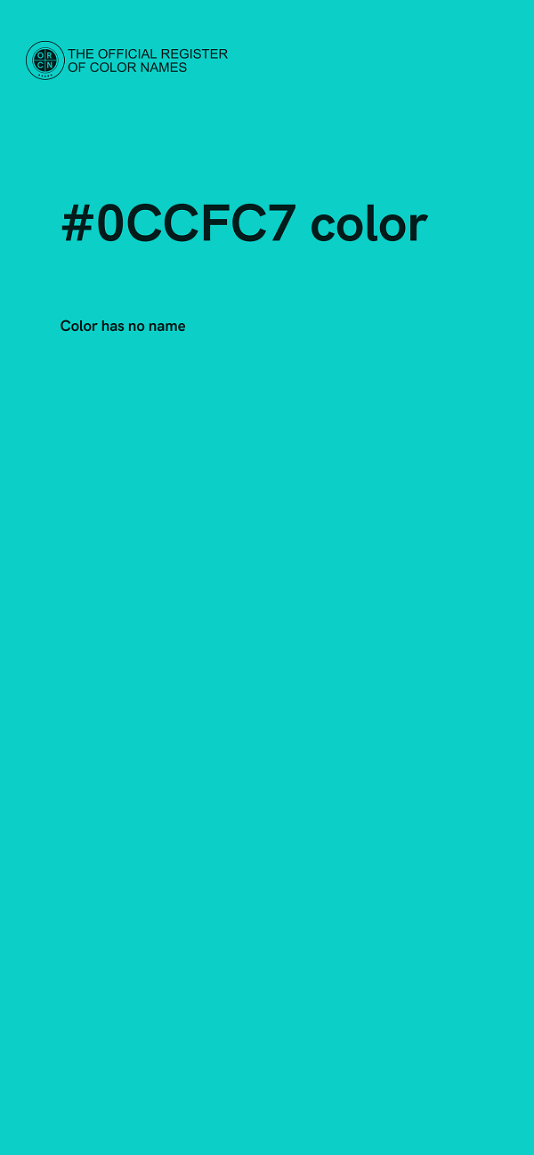 #0CCFC7 color image