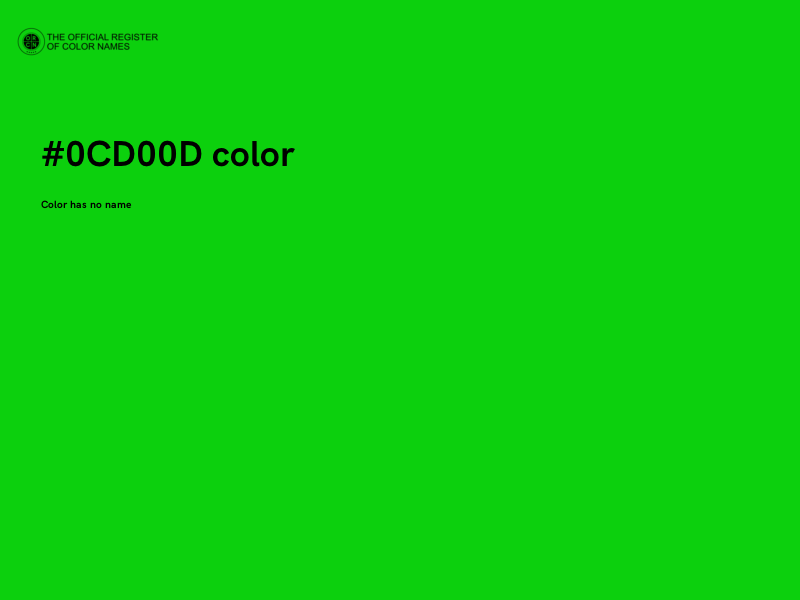 #0CD00D color image
