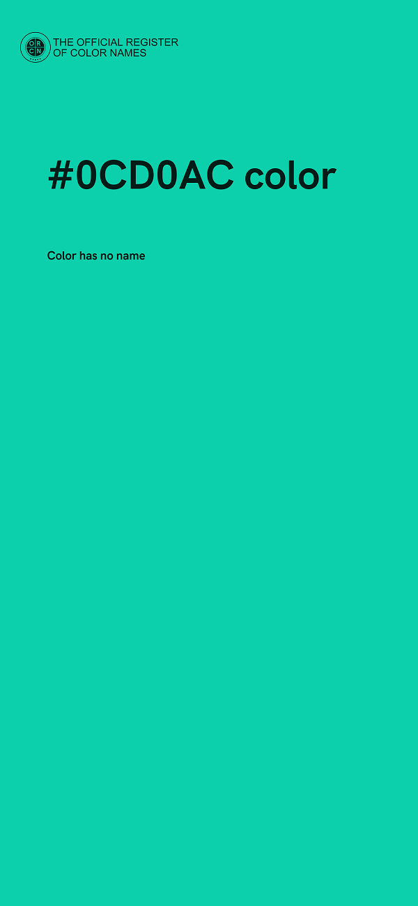 #0CD0AC color image