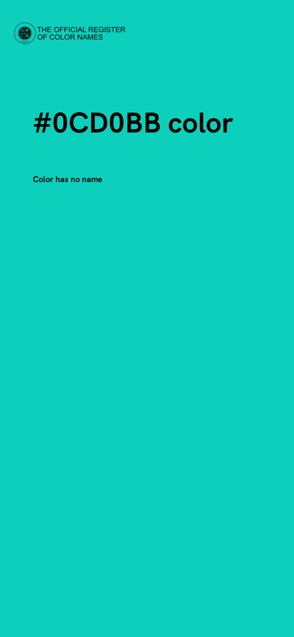 #0CD0BB color image