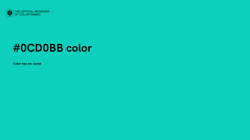 #0CD0BB color image