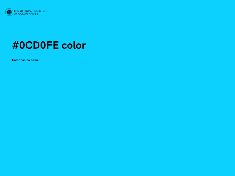 #0CD0FE color image