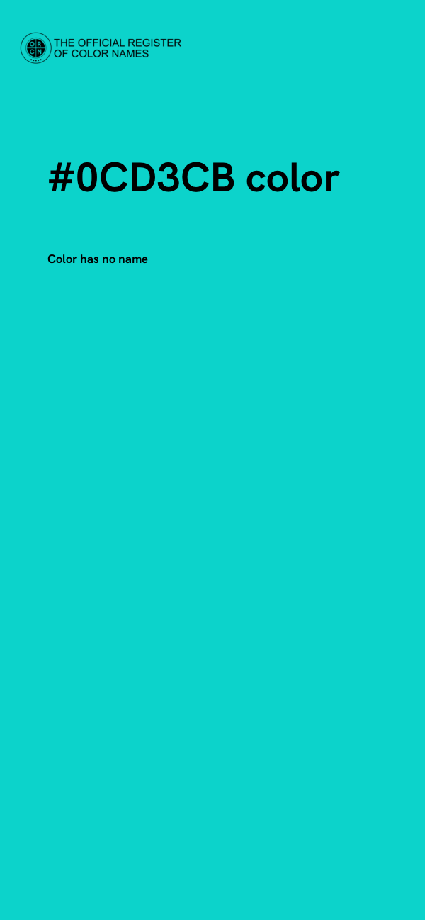 #0CD3CB color image
