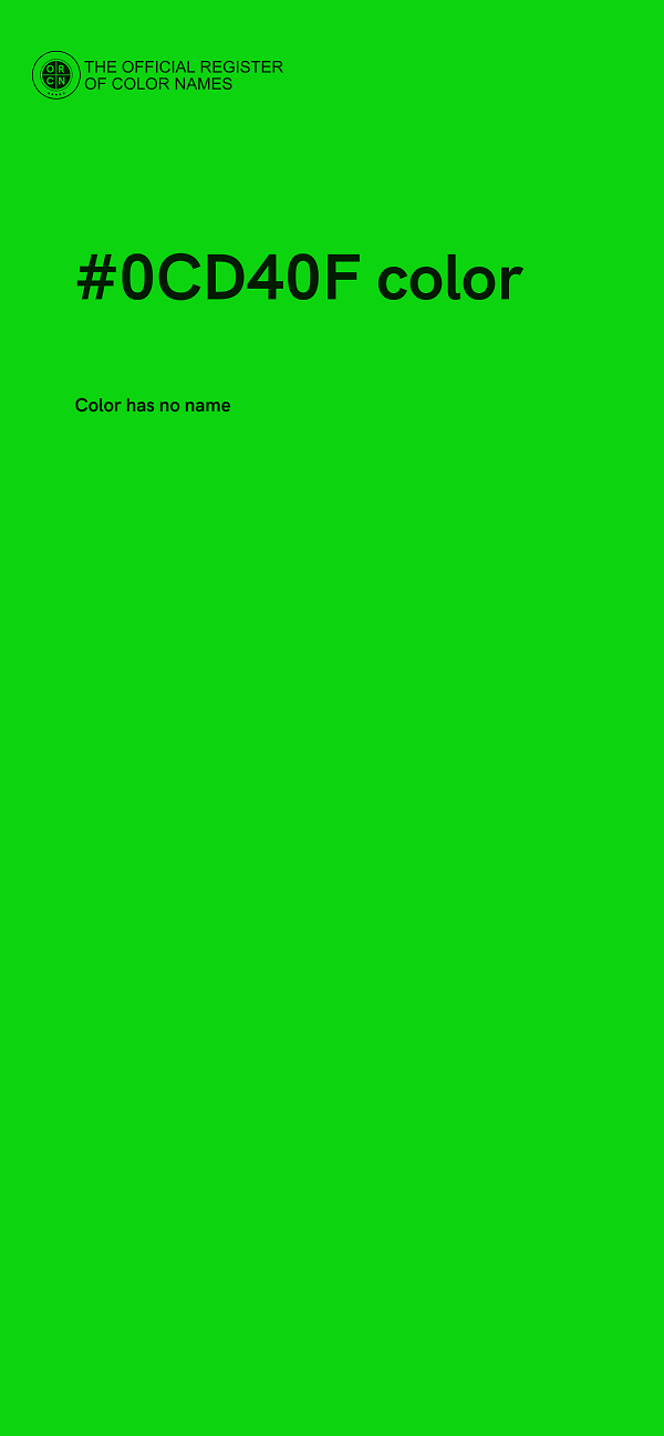 #0CD40F color image
