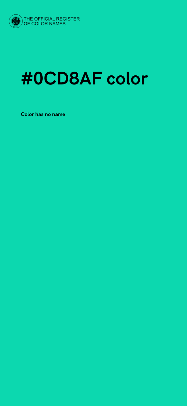 #0CD8AF color image