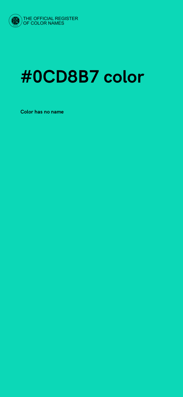 #0CD8B7 color image