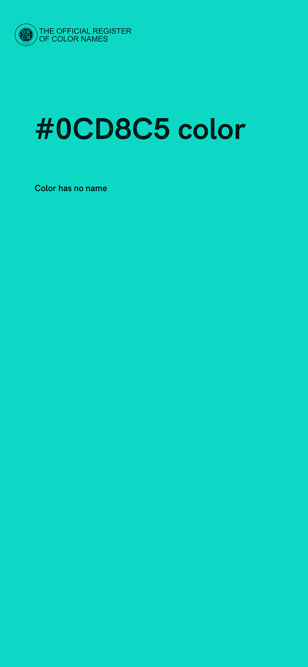 #0CD8C5 color image