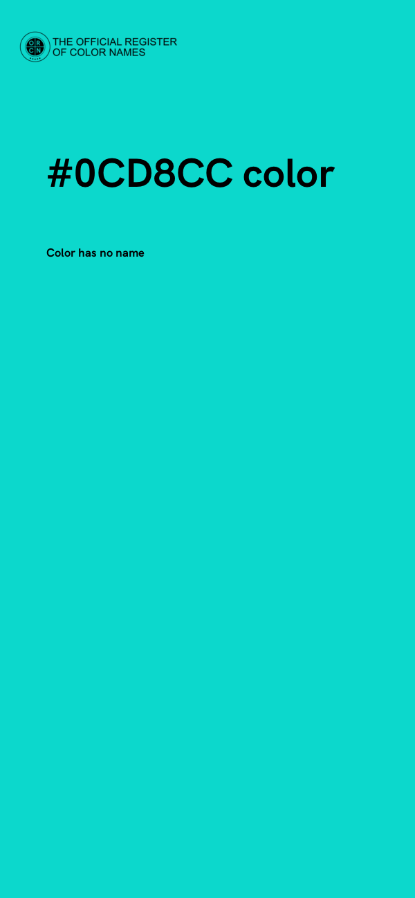 #0CD8CC color image