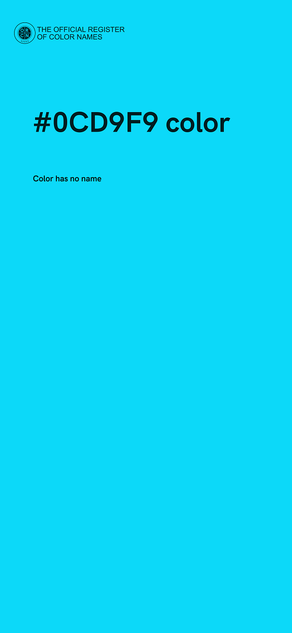 #0CD9F9 color image