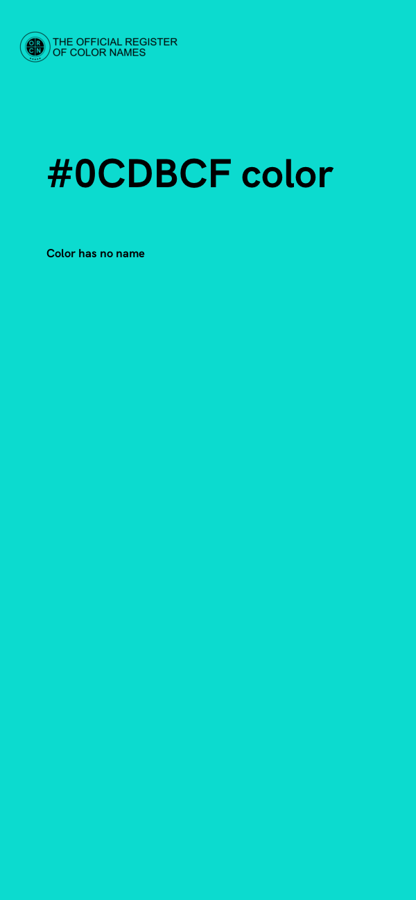 #0CDBCF color image