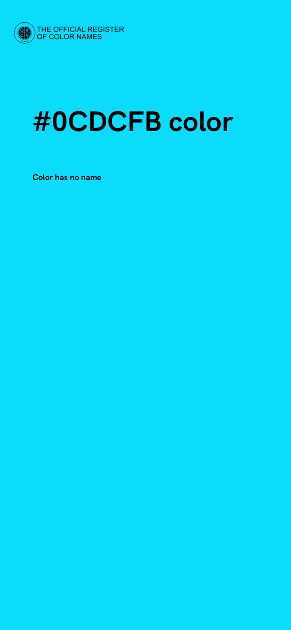 #0CDCFB color image
