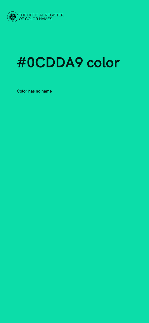 #0CDDA9 color image