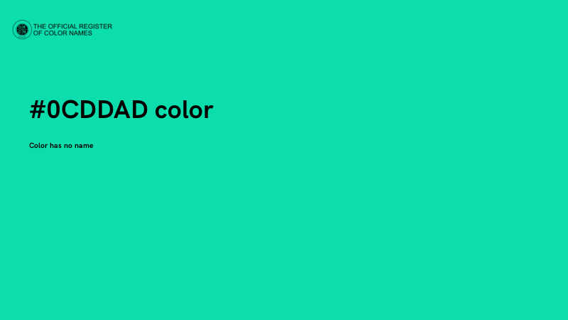 #0CDDAD color image