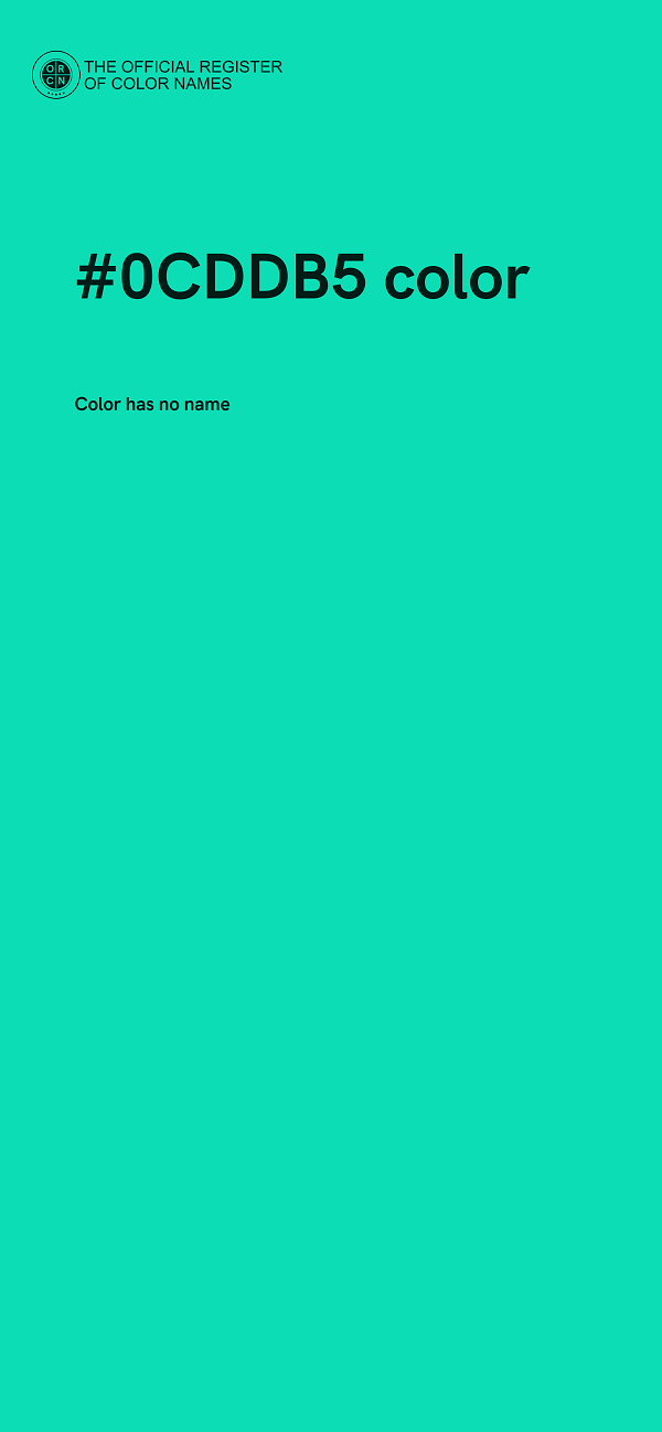 #0CDDB5 color image
